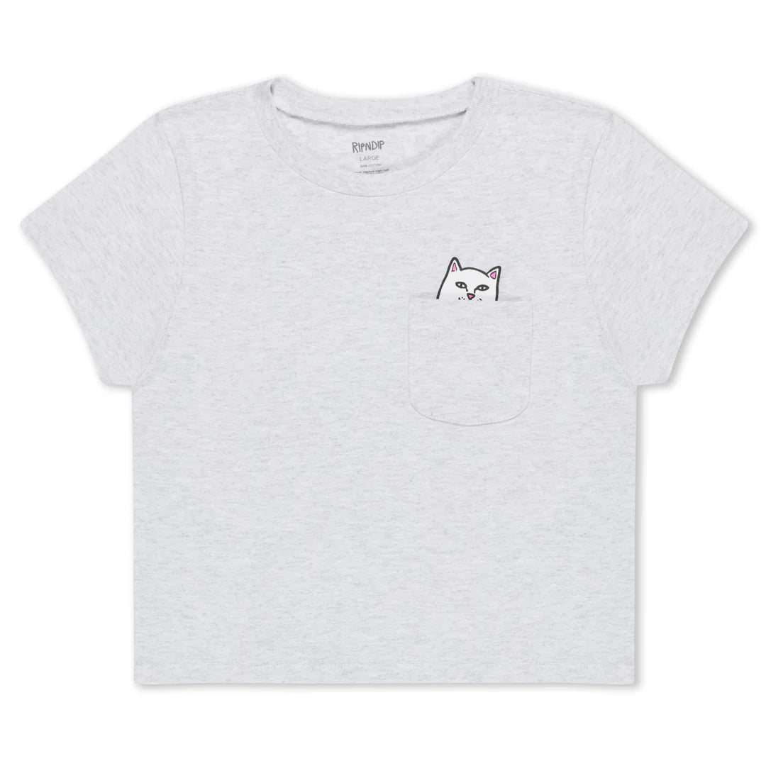 Lord Nermal Cropped Baby Pocket Tee (Ash Heather)