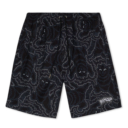 BIG PUSSY ENERGY  SWIM SHORTS (BLACK)