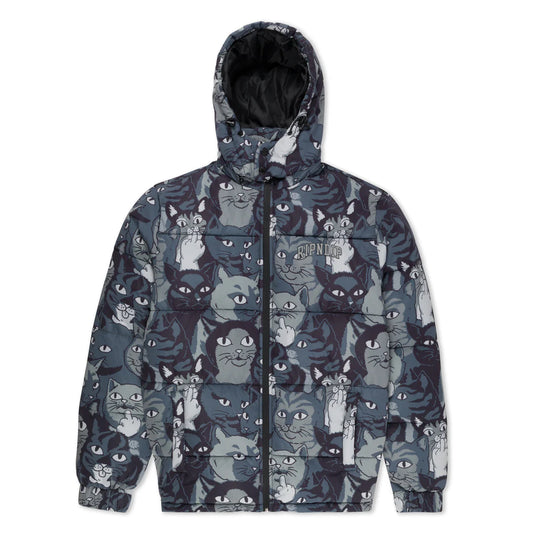 FAMILY TREE PUFFER JACKET (BLACK)