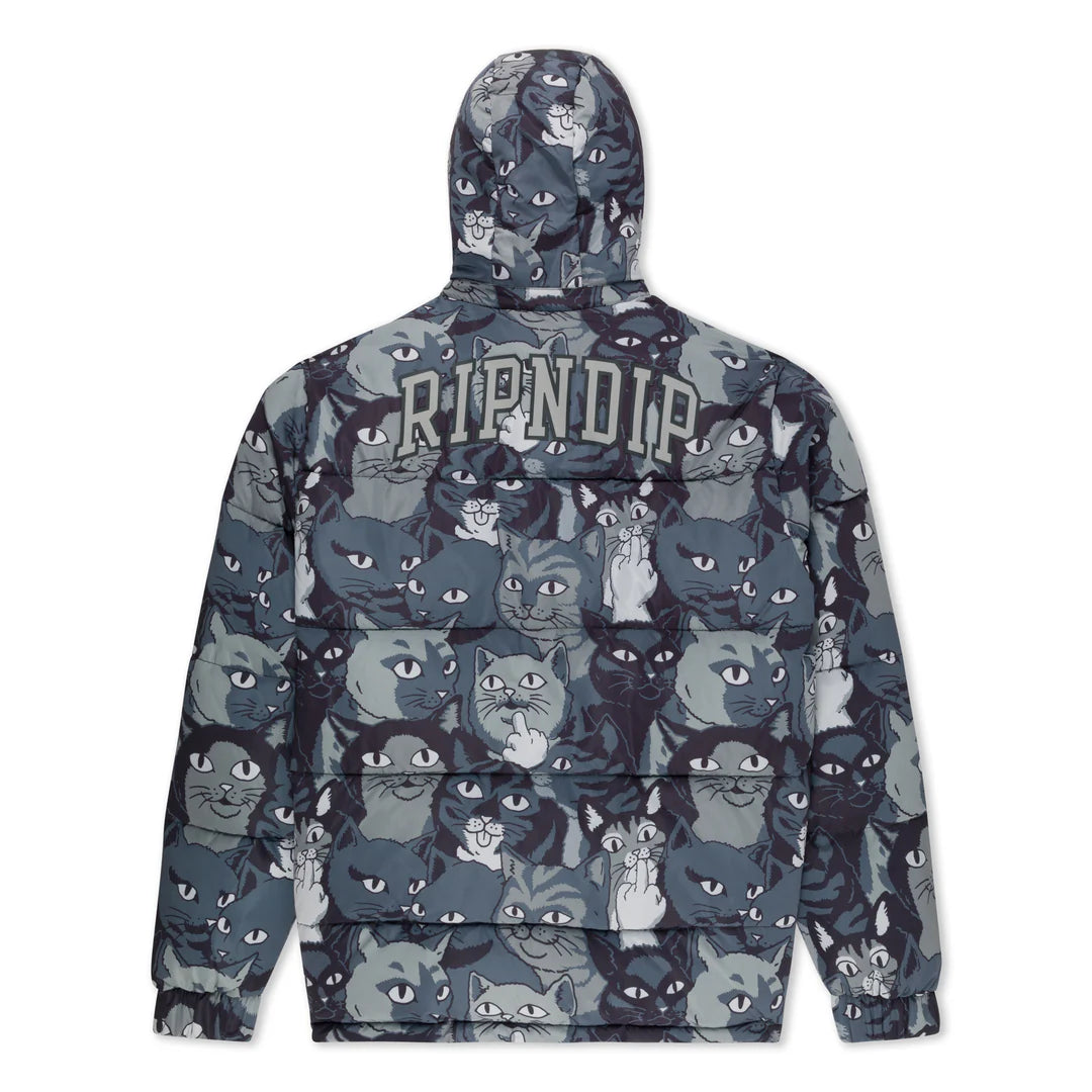 FAMILY TREE PUFFER JACKET (BLACK)