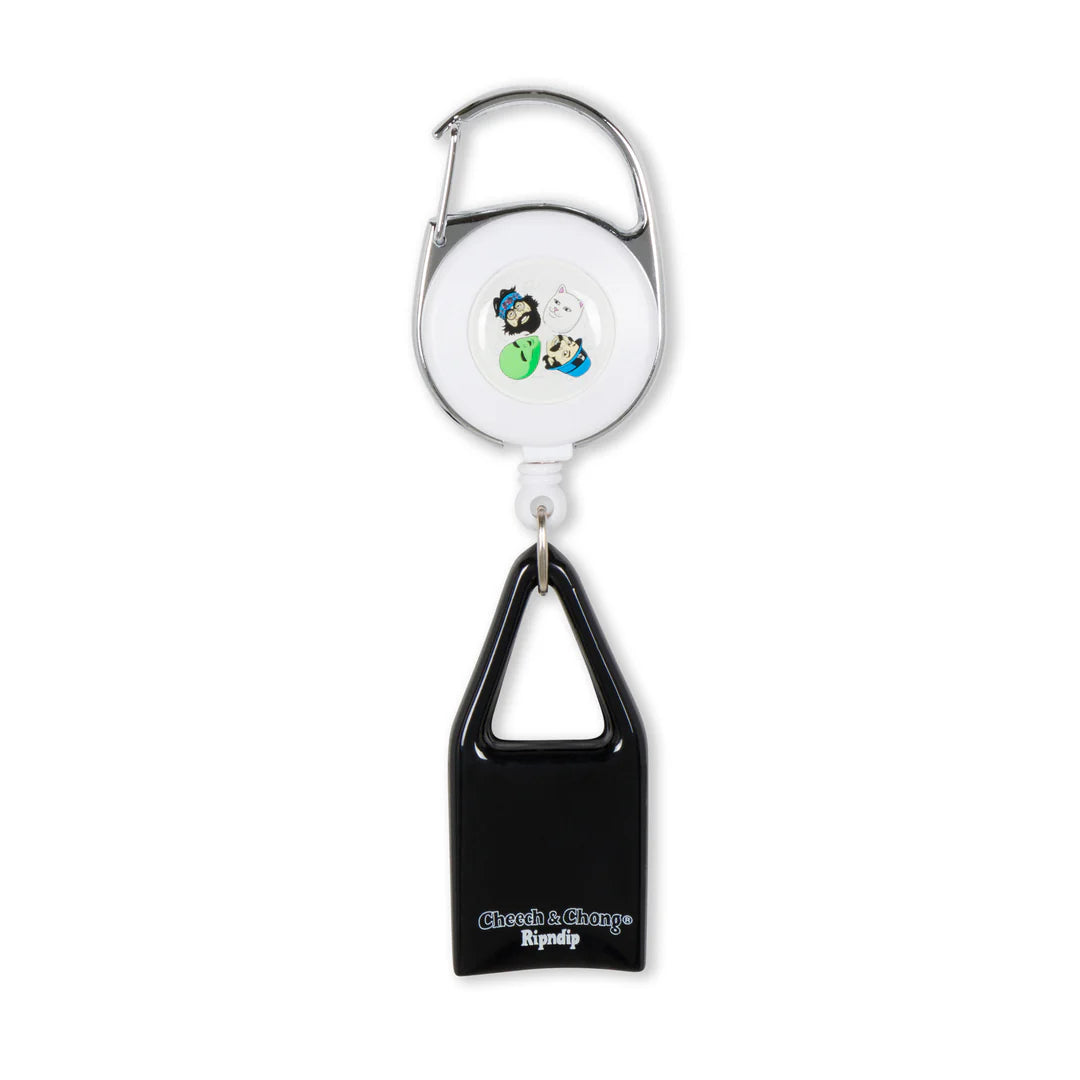 PUFF PUFF LIGHTER LEASH KEYCHAIN (BLACK)