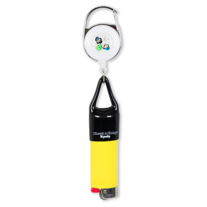 PUFF PUFF LIGHTER LEASH KEYCHAIN (BLACK)