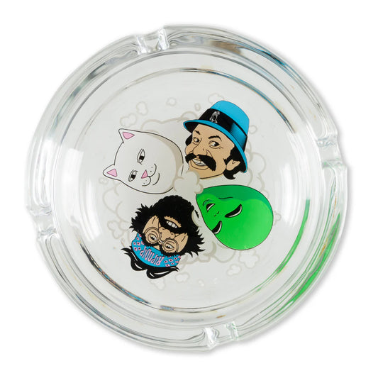 PUFF PUFF GLASS ASH TRAY (CLEAR)
