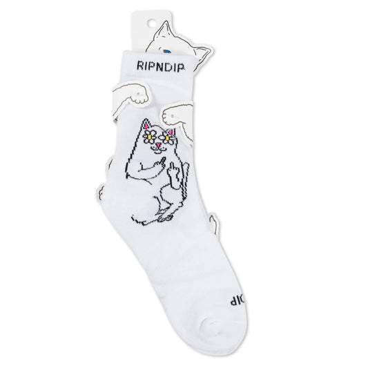 Lord Nermal Blossom Mid Socks (White)