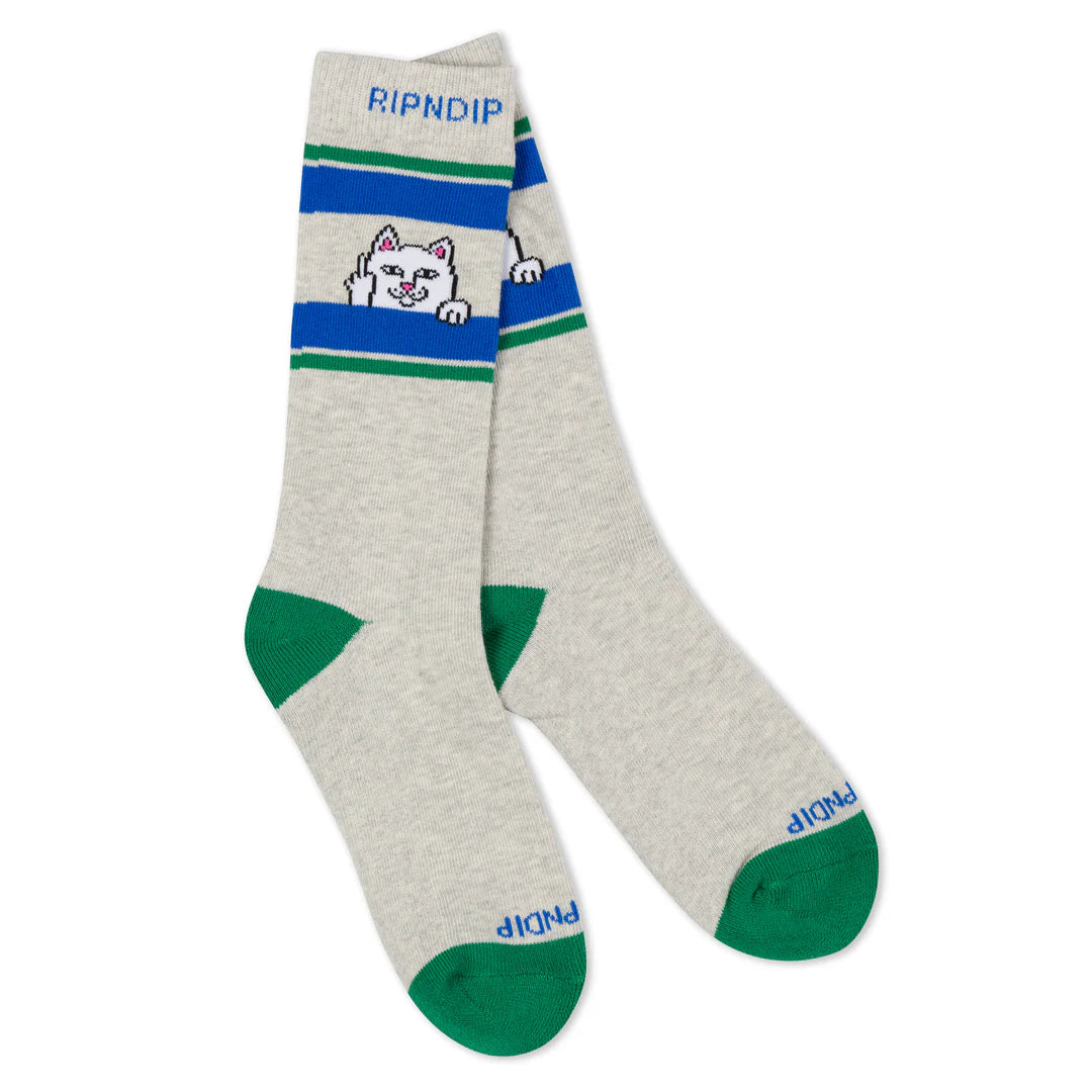 Peeking Nermal Socks (Ash Heather)