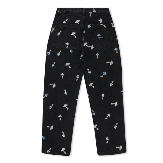 EUPHORIA WIDE LEG DENIM PANTS (BLACK WASH)