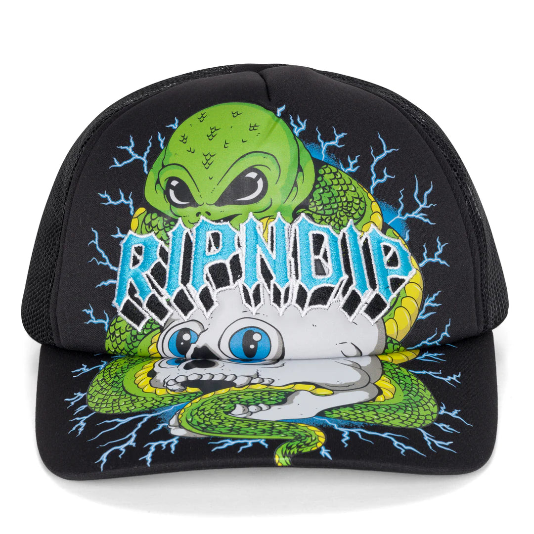 Skull and Bones Trucker Hat (Black)