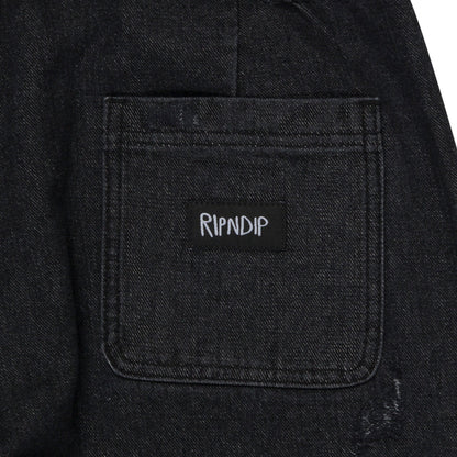 ROCKSTAR DISTRESSED DENIM PANTS (BLACK)