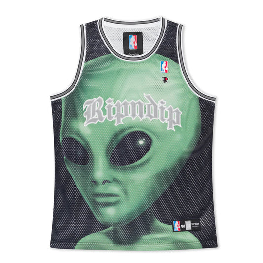 We Come In Peace Basketball Jersey (Black)