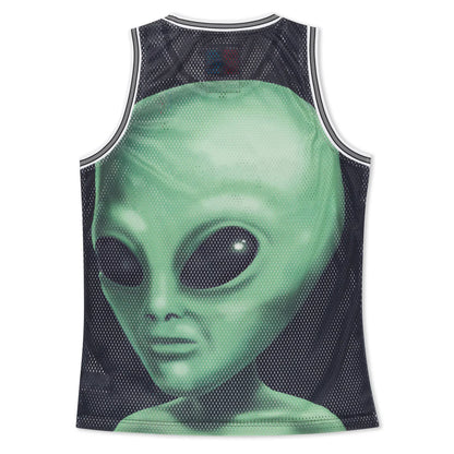 We Come In Peace Basketball Jersey (Black)