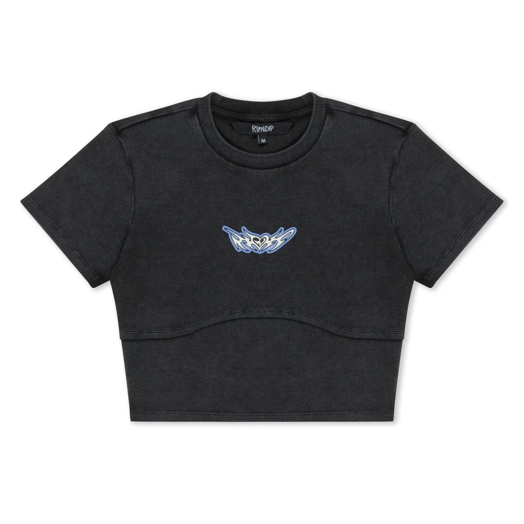 DND Cropped Baby Tee (Black Vintage)