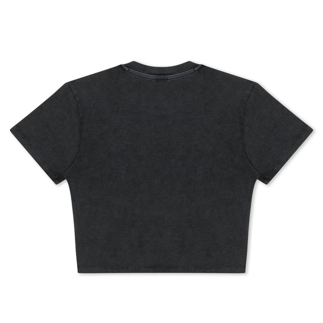 DND Cropped Baby Tee (Black Vintage)
