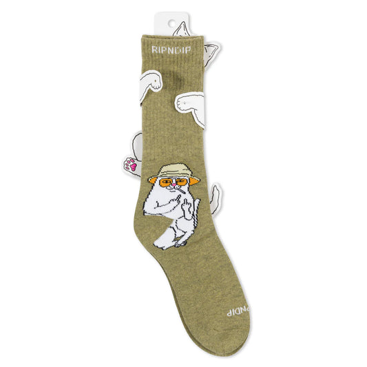 Nermal S Thompson Socks (Heather Olive)
