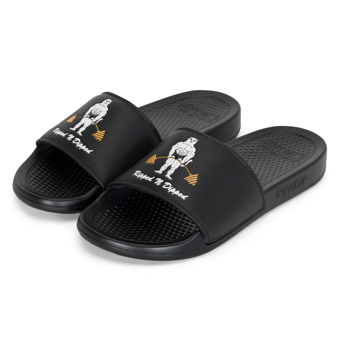 RIPPED N DIPPED  SLIDES (BLACK)
