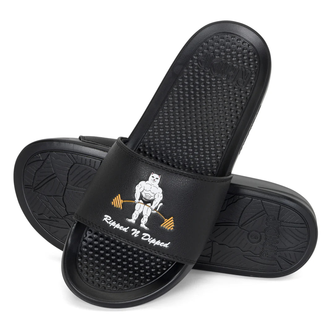 RIPPED N DIPPED  SLIDES (BLACK)