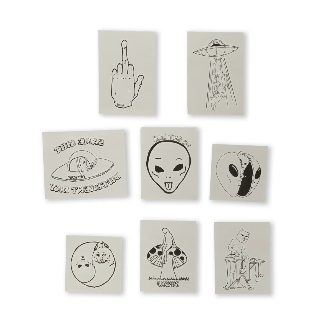 WE OUT HERE TATTOO SHEET (BLACK)