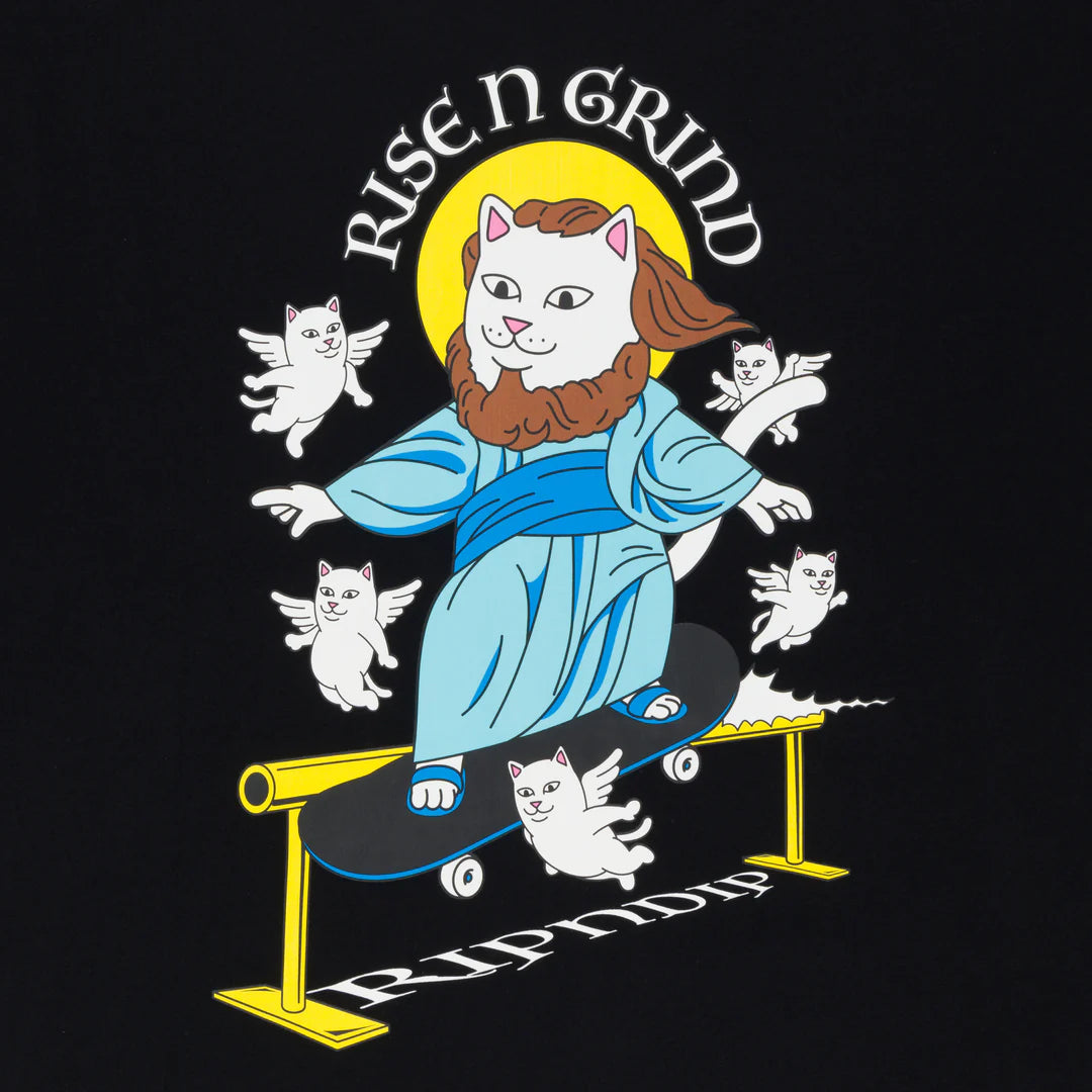 RISE  N     GRIND  TEE    (BLACK)