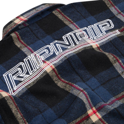 ROBO BUTTON UP FLANNEL (NAVY)
