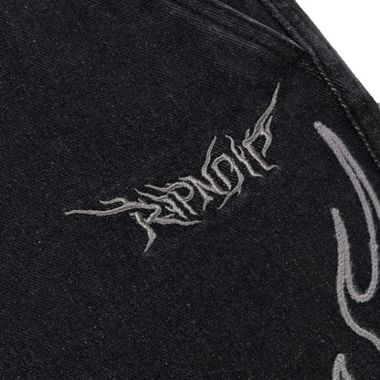 VOLT DENIM SHORTS (BLACK)