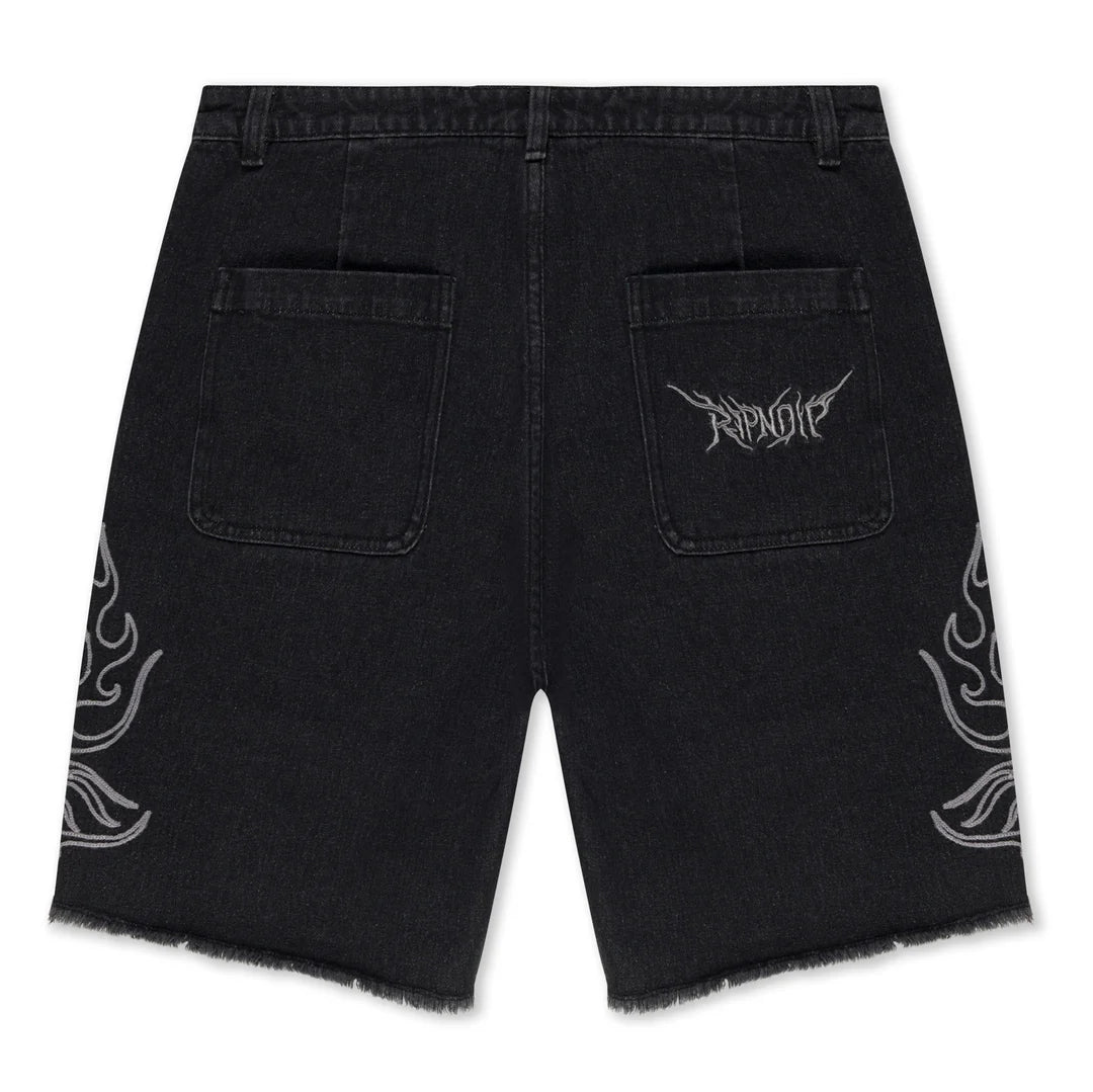 VOLT DENIM SHORTS (BLACK)