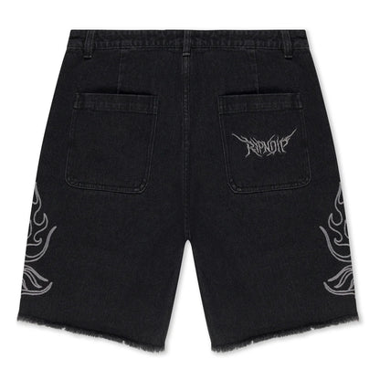 VOLT DENIM SHORTS (BLACK)