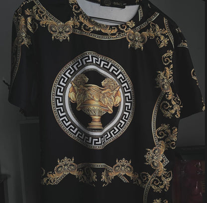 VERSACE TEE YELLOW /BLACK