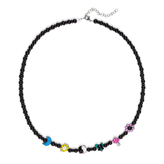 LUCKY CHARMS NECKLACE (BLACK)
