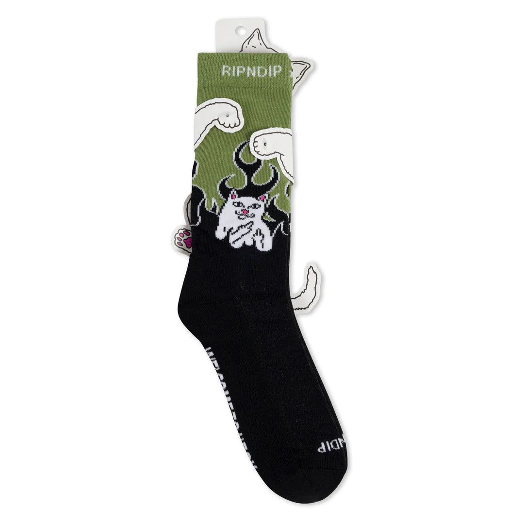 Welcome To Heck Socks (Black/Light Forest)