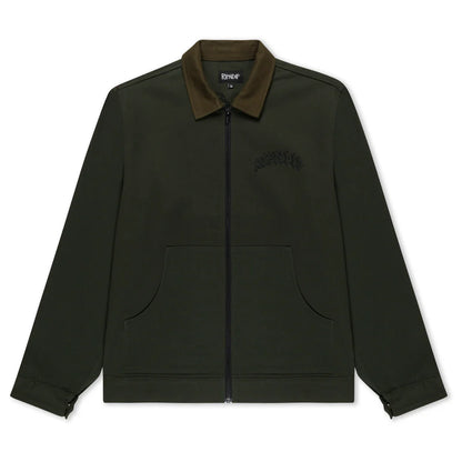 MOTHER NERM TWILL WORK JACKET (DARK OLIVE)