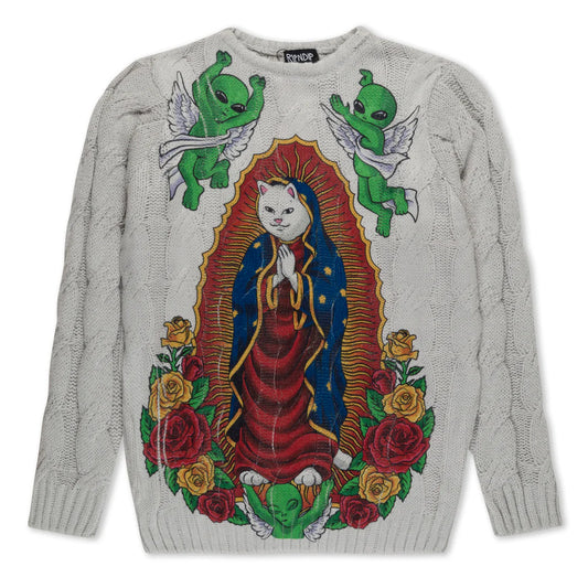 MOTHER NERM KNIT SWEATER (GREY)