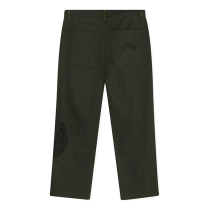 MOTHER NERM TWILL PANTS (DARK OLIVE)
