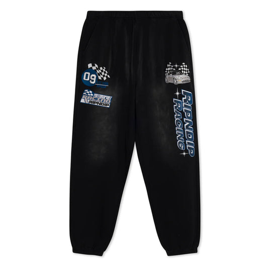 RIPNRACE SWEATPANTS (BLACK FADE WASH)
