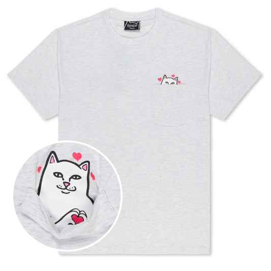 NERMAL LOVES POCKET TEE (ASH HEATHER)