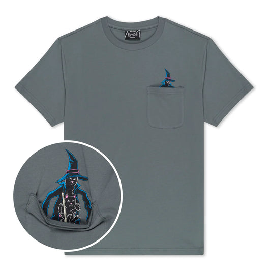 JERMIE WITCH POCKET TEE (CHARCOAL)