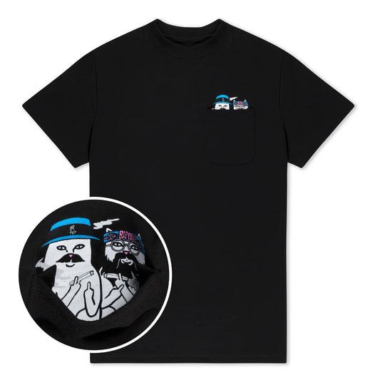 CHEECH AND NERM POCKET TEE (BLACK)