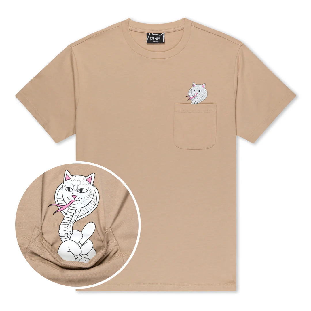 COBRA NERM POCKET TEE (ALMOND)