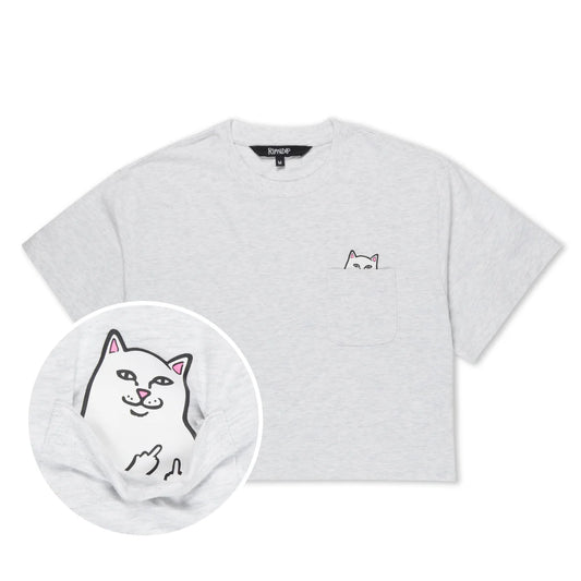 LORD NERMAL CROPPED BABY POCKET TEE (ASH HEATHER)