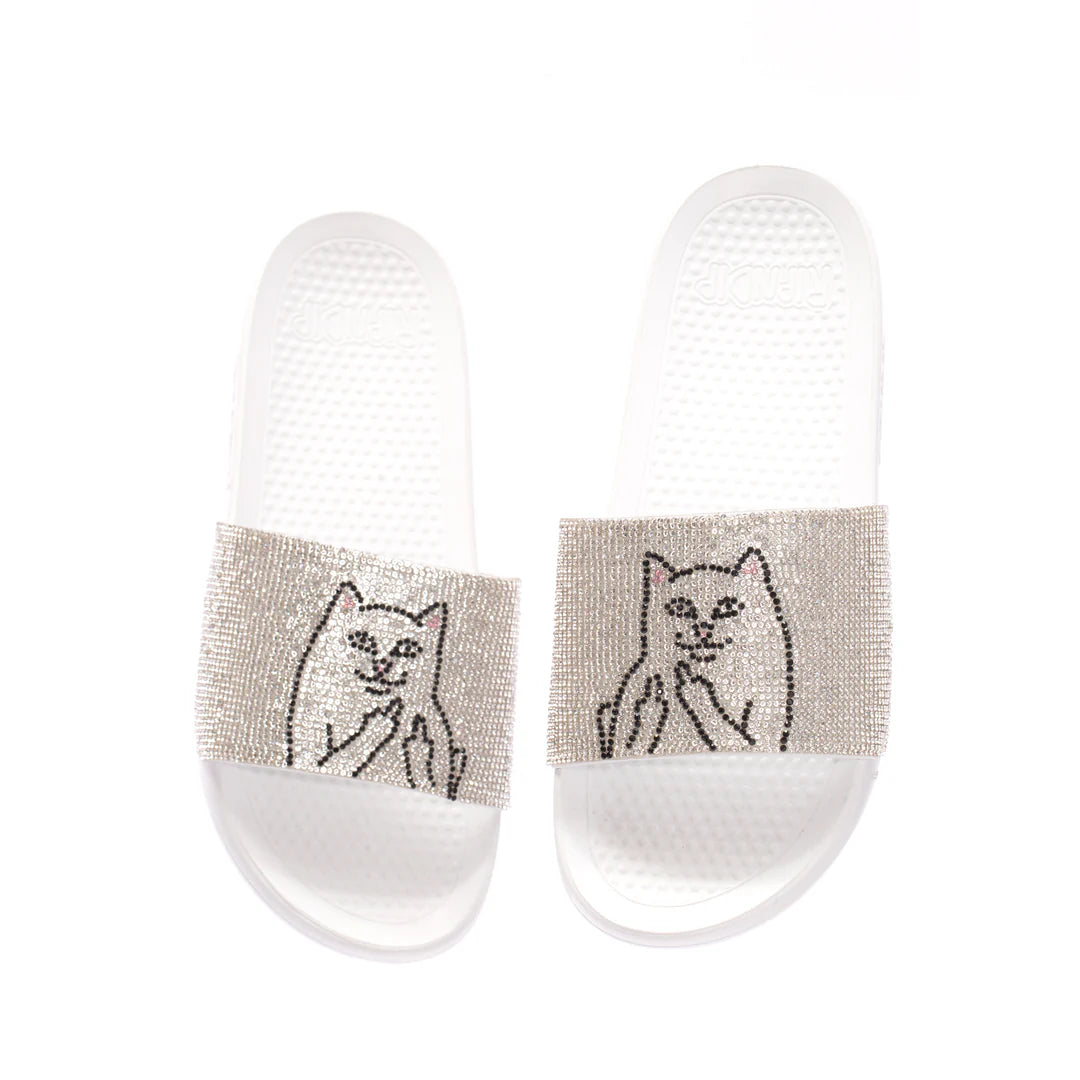 SLIDES LORD NERMAL RHINESTONE (WHITE)