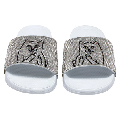 SLIDES LORD NERMAL RHINESTONE (WHITE)