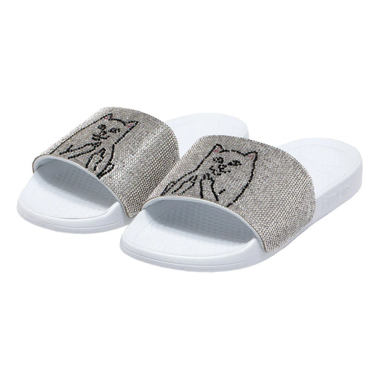 SLIDES LORD NERMAL RHINESTONE (WHITE)