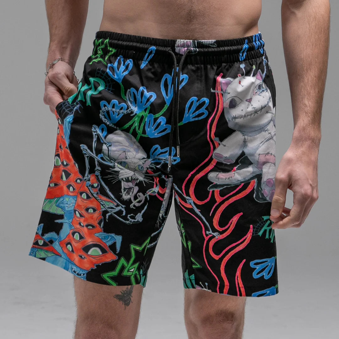 TRAVIS SWIM SHORTS (BLACK)