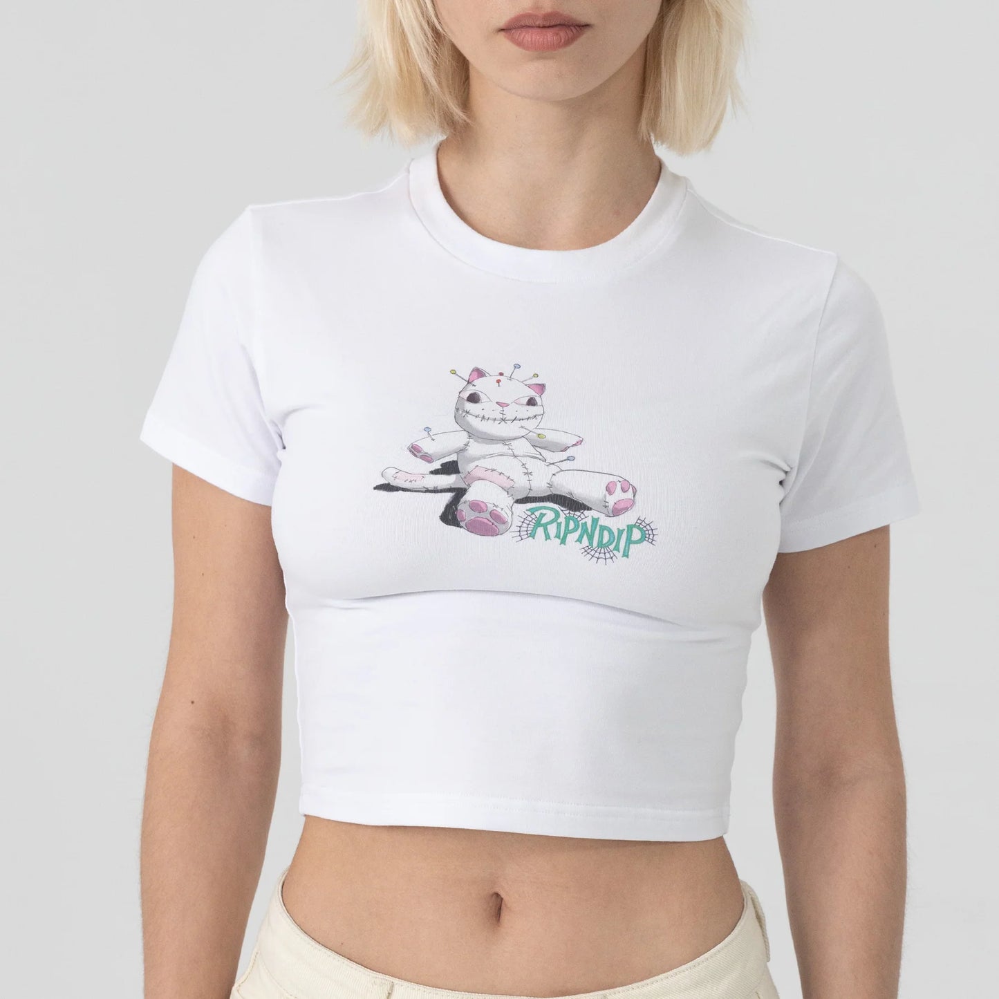 TRAVIS CROPPED BABY TEE (WHITE)
