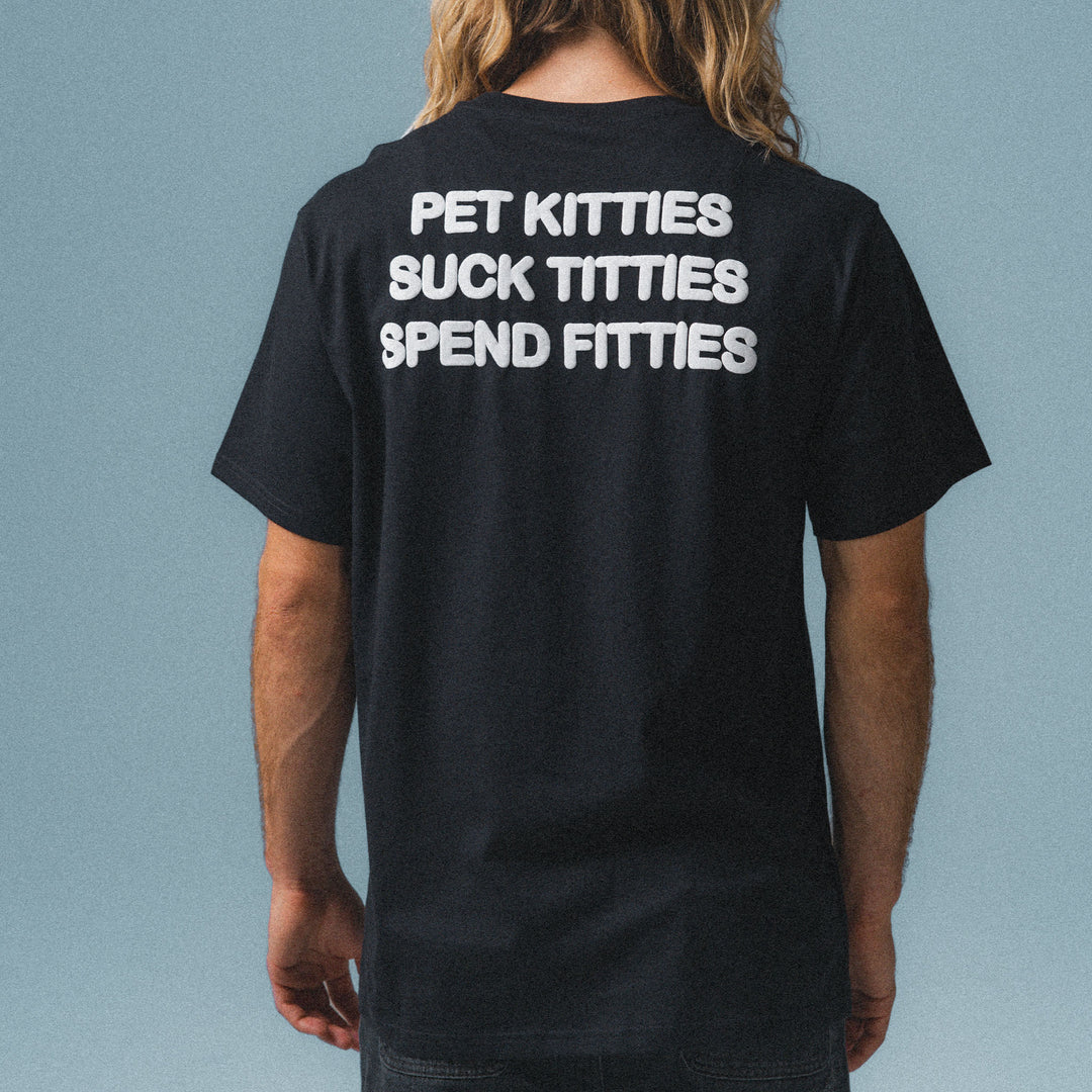 PET KITTIES TEE (BLACK