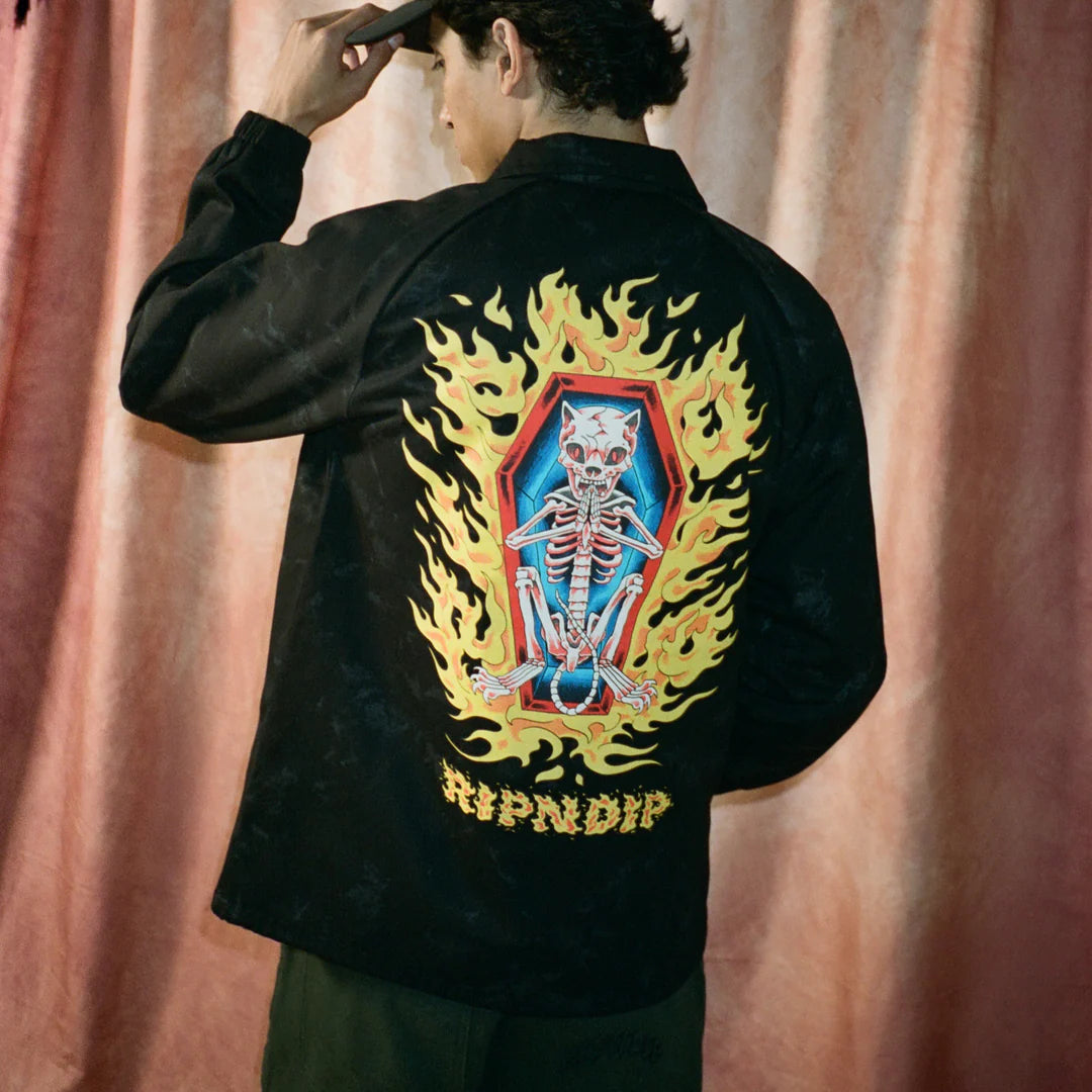 BURN IN HECK COACHES JACKET (BLACK)