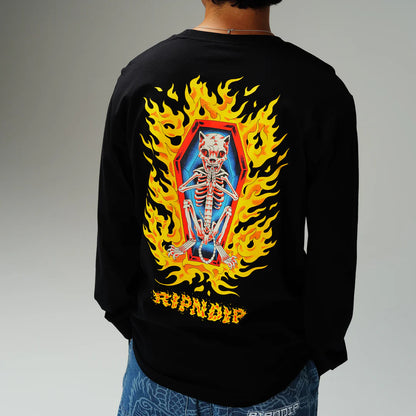 BURN IN HECK LONG SLEEVE (BLACK)