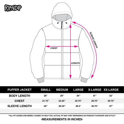 FAMILY TREE PUFFER JACKET (BLACK)