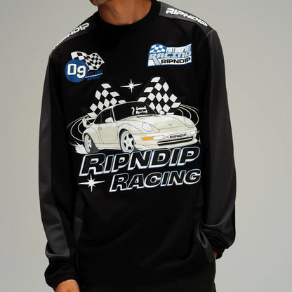 RIPNRACE LONG SLEEVE JERSEY (BLACK/CHARCOAL)