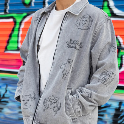 ZODIAC MUCHO WORK JACKET (GREY MINERAL WASH)