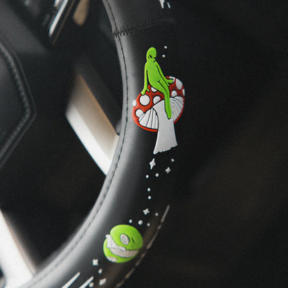 We Out Here Steering Wheel Cover (Black)
