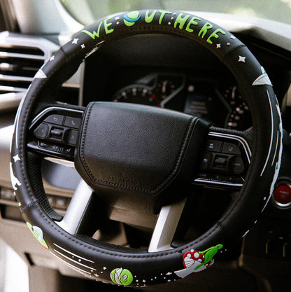 We Out Here Steering Wheel Cover (Black)